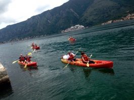 kayaking activities through Boka bay