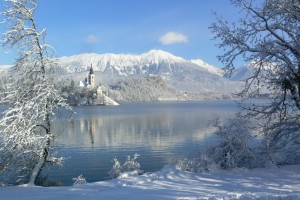 Bled lake winter
